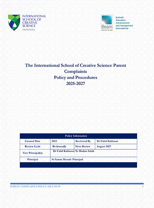 https://www.iscs.sch.ae/sharjah-muwaileh/source/uploads/Parent Complaints Policy - 25-27